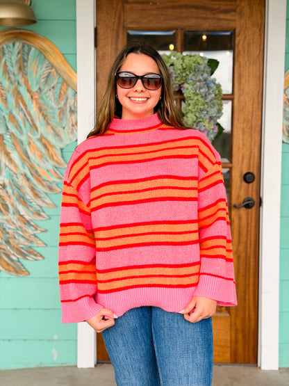 Pink Quinnie Turtleneck Sweater