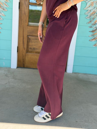 MonaLisa Maroon Knit Pants