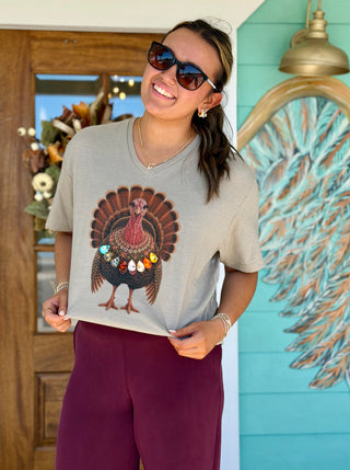 Turkey Jeweled Collar Tee