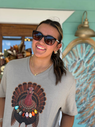 Turkey Jeweled Collar Tee