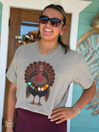 Turkey Jeweled Collar Tee