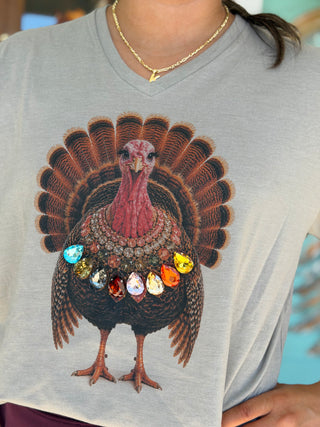 Turkey Jeweled Collar Tee