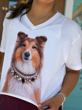 Collie Bling Collar Tee