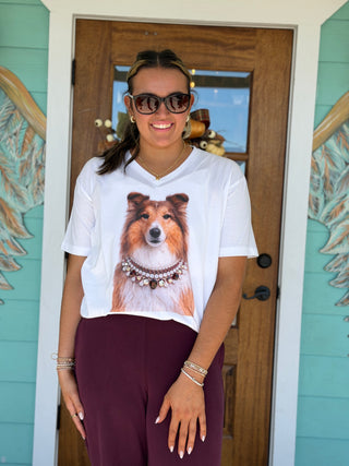 Collie Bling Collar Tee