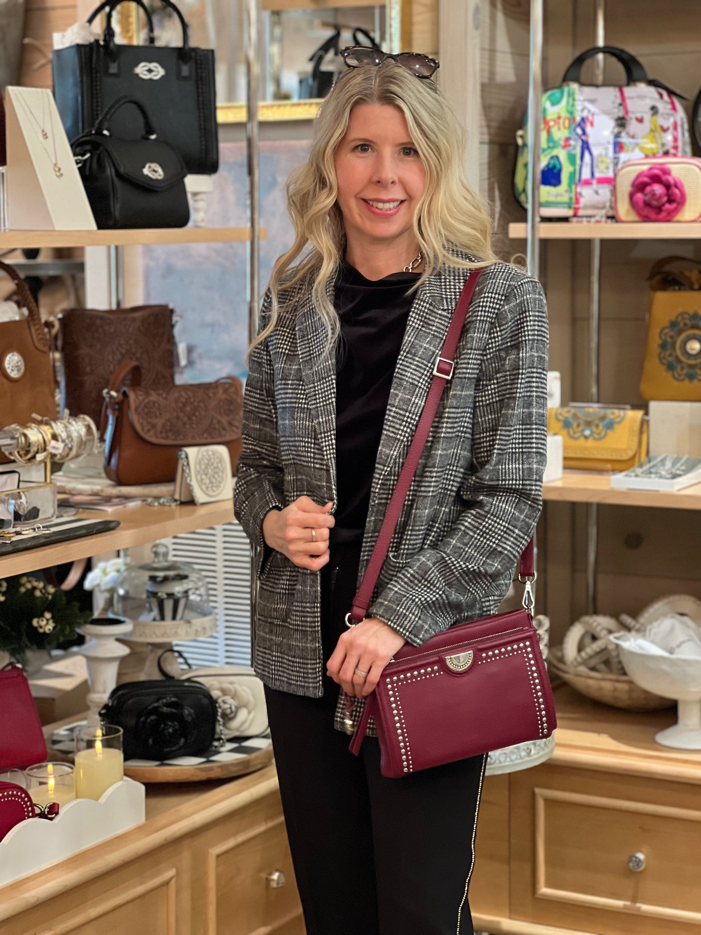 Bynes Black Plaid Blazer