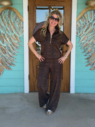 MonaLisa Leopard Knit Pants