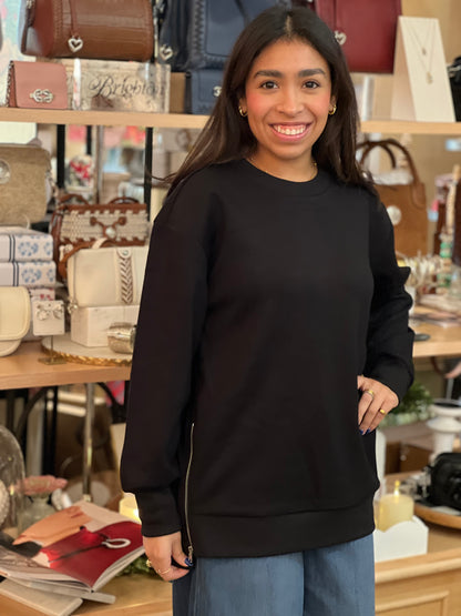 Eileen Long Sleeve Black Sweater