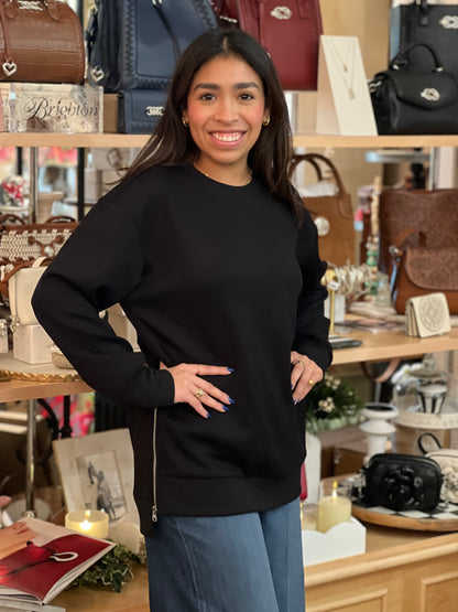Eileen Long Sleeve Black Sweater