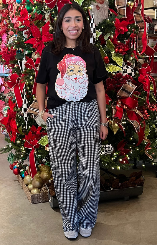 Black Gingham Pants