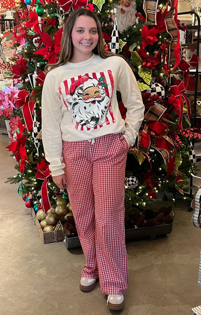 Jolly Santa Natural Sweatshirt