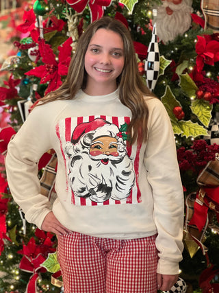 Jolly Santa Natural Sweatshirt