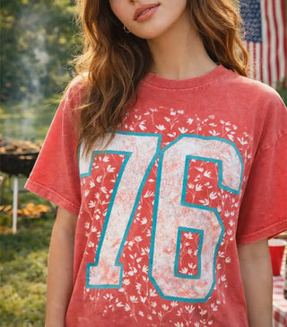 76 Varsity Mineral Red Tee