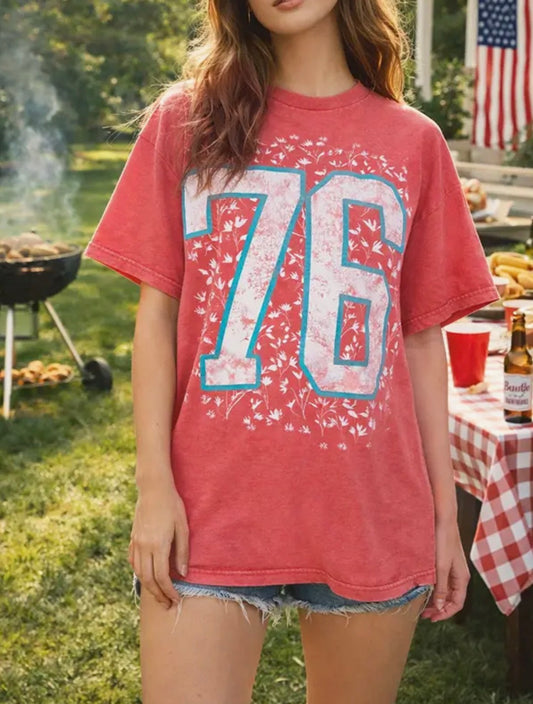76 Varsity Mineral Red Tee