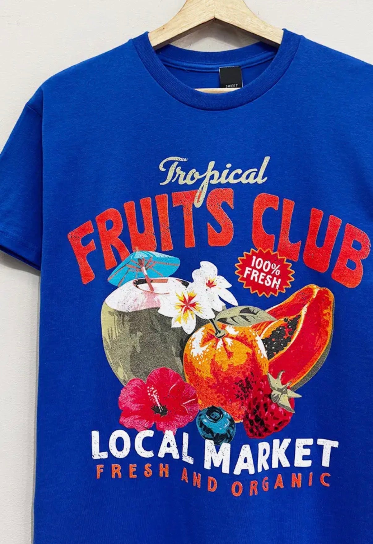 Tropical Fruits Club Electric Blue Tee