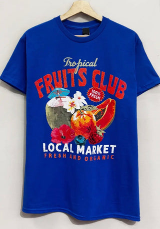 Tropical Fruits Club Electric Blue Tee