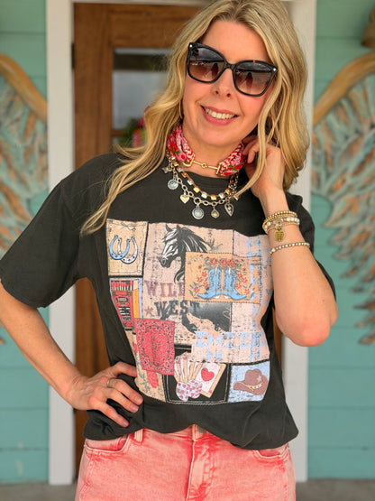 Charcoal Western Graphic Tee