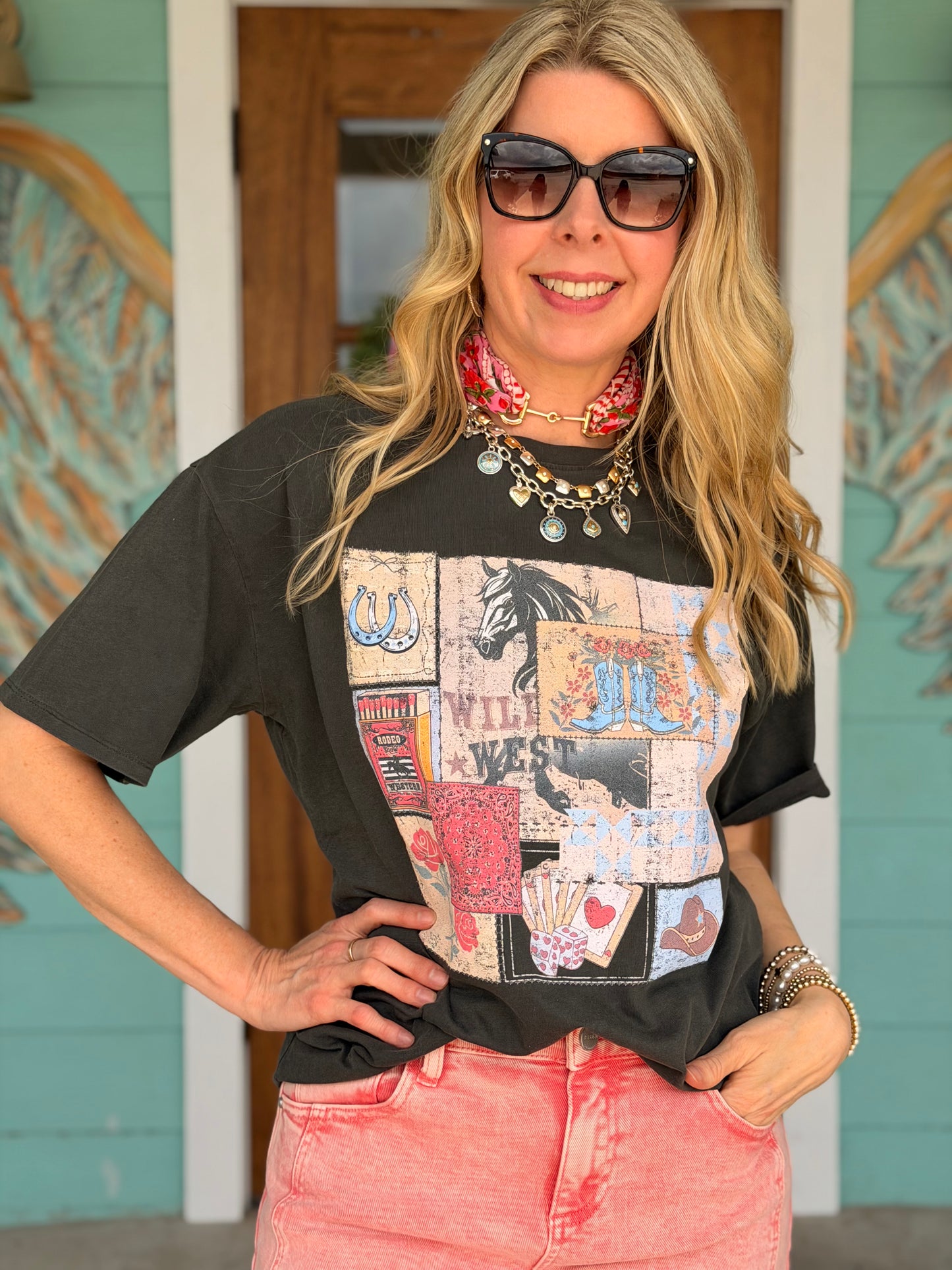 Charcoal Western Graphic Tee