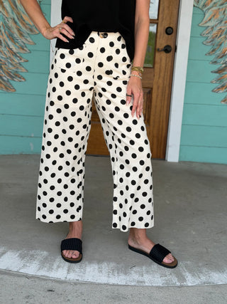 Black and White Polka Dot Pants