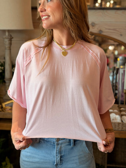 Washed Rose Active Tee