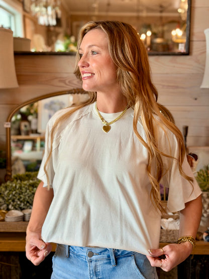 Washed Pearl Active Tee