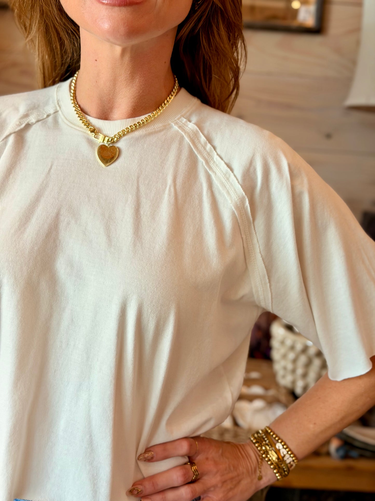 Washed Pearl Active Tee