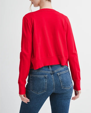 Cherry Ribbed Button Up Cardigan