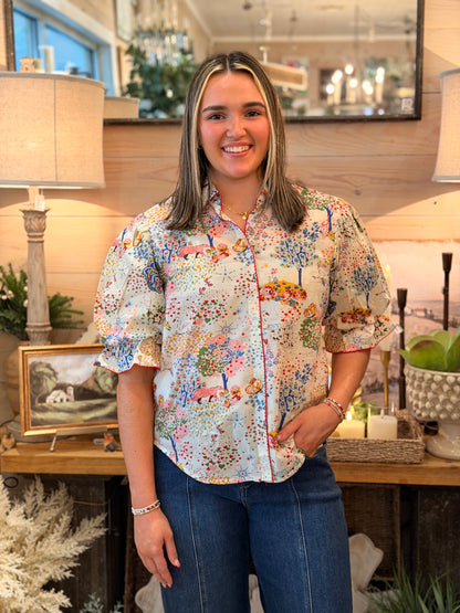 Ivy Jane Whimsical Floral Top