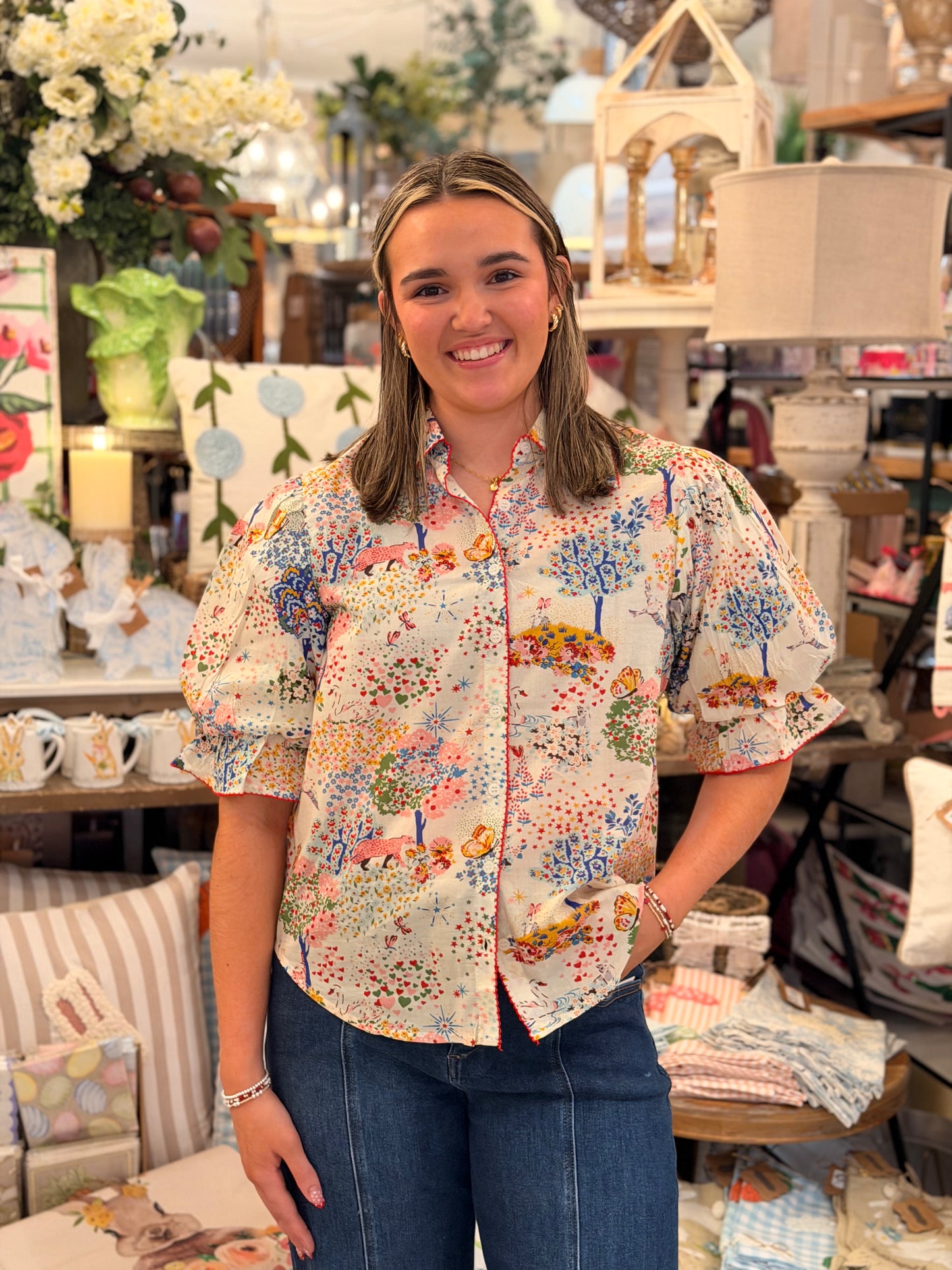 Ivy Jane Whimsical Floral Top