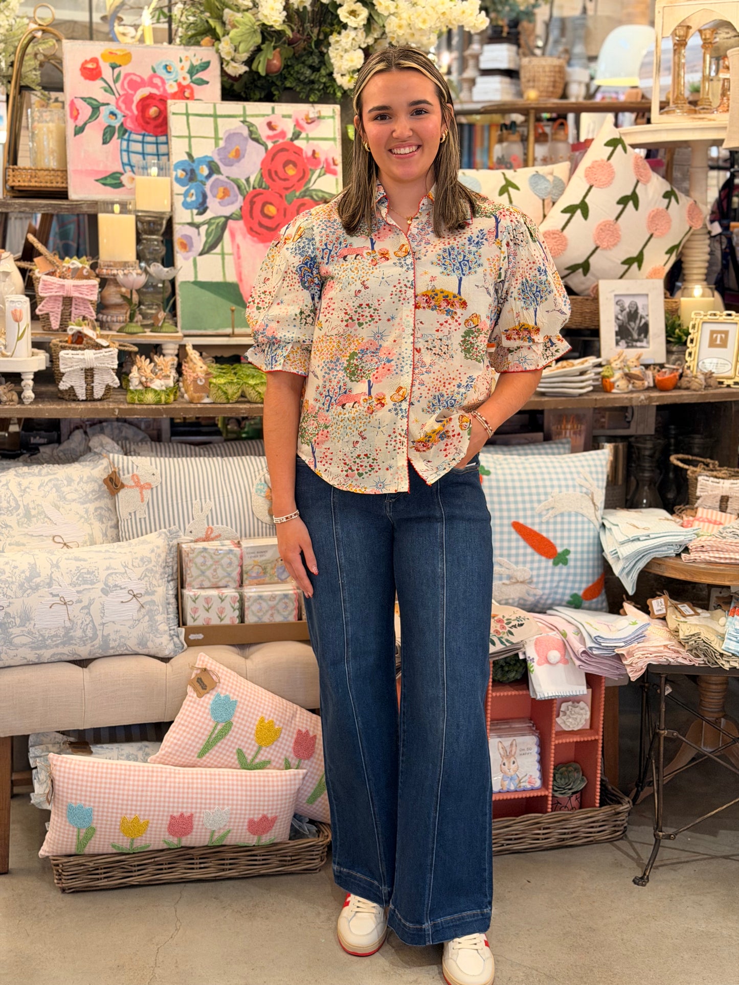 Ivy Jane Whimsical Floral Top