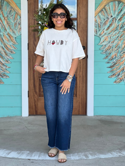 HOWDY Embroidered Icon Tee