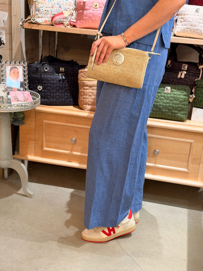 Ivy Jane Blue Wide Leg Stripe Pant
