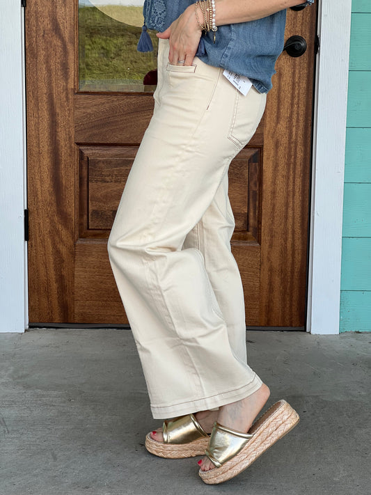 Kut Meg Wide Leg Canvas Denim