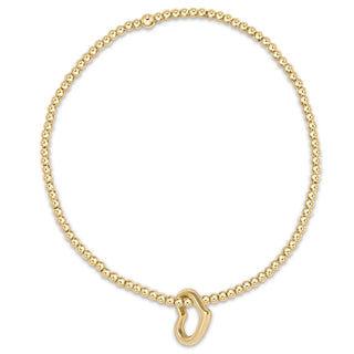 Enewton Extends Classic Gold 2.5mm Bead Bracelet Love Gold Charm