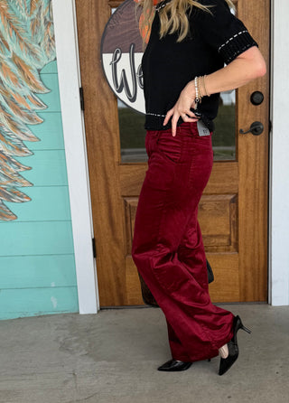 Kut Jean Cranberry HR Flare Denim