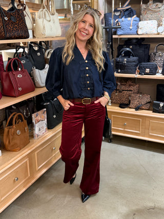 Kut Jean Cranberry HR Flare Denim