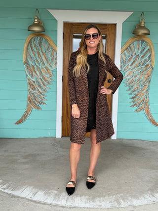 Georgia Leopard Knit coat