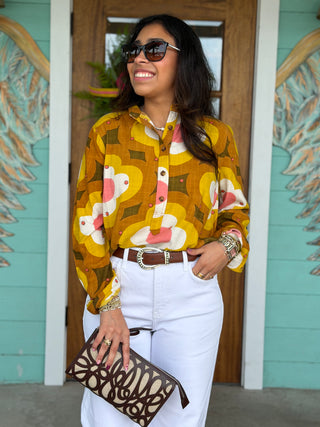 Ivy Jane Daisy Embroidered Popover Shirt