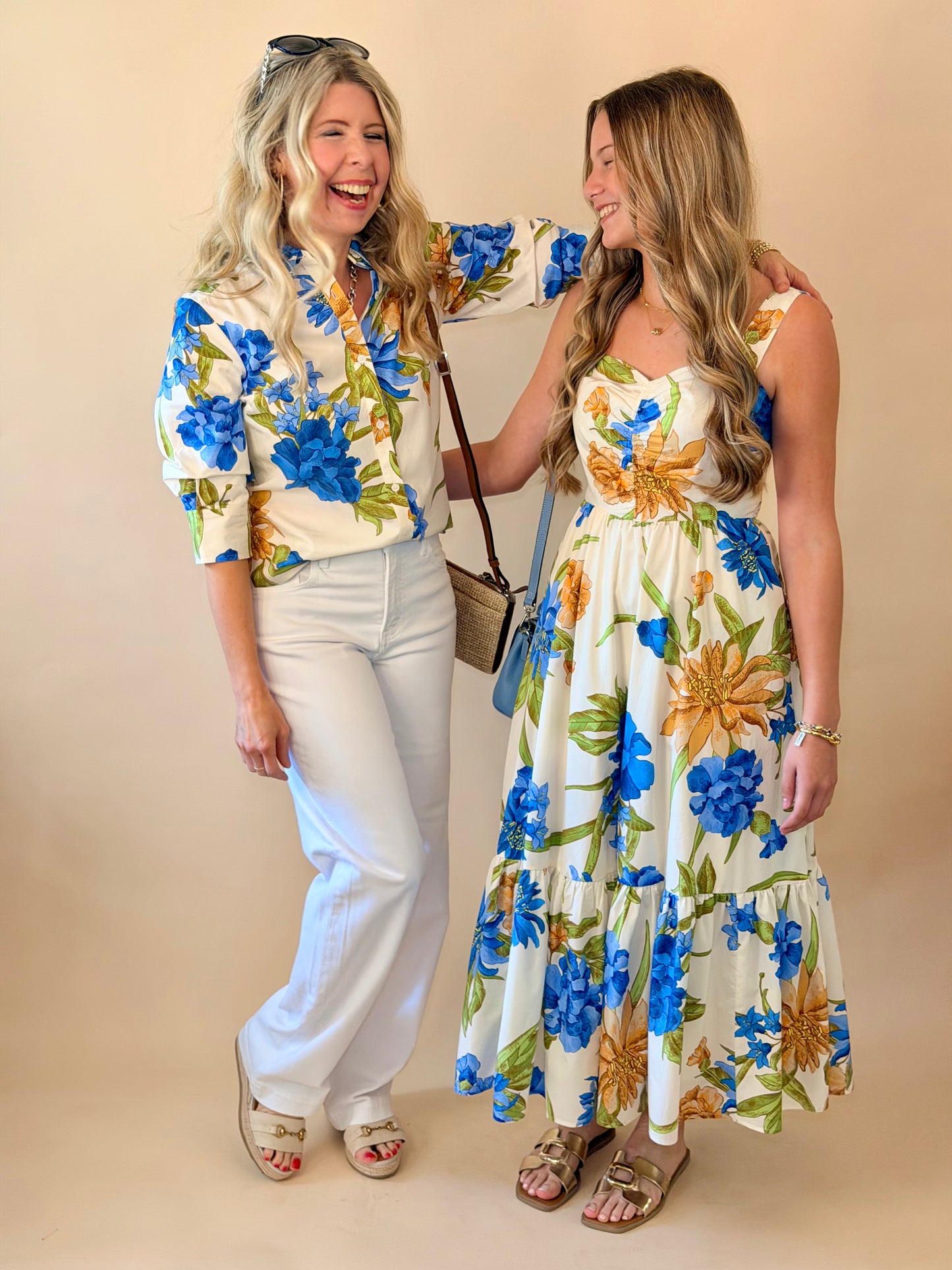 Floral Print Sweetheart Midi Dress