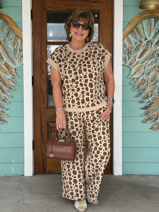 Leopard Print Scuba SET
