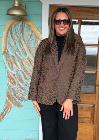 Chocolate Leopard Blazer