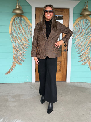 Chocolate Leopard Blazer