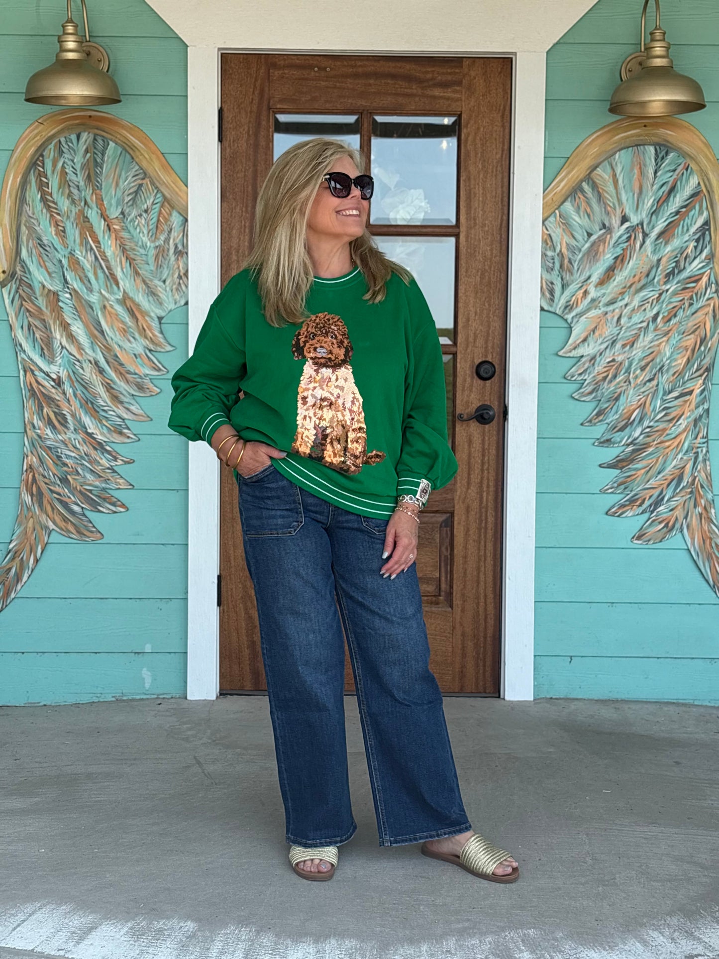 Queen of Sparkles Goldendoodle Sweatshirt