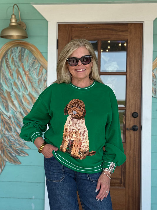Queen of Sparkles Goldendoodle Sweatshirt