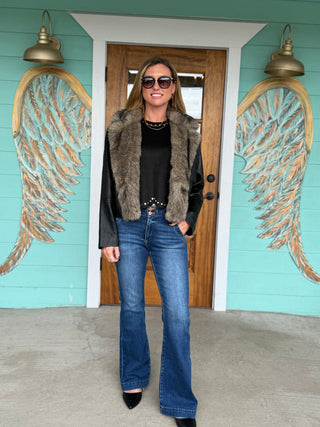 Kut Faux Leather Fur Lexi Jacket