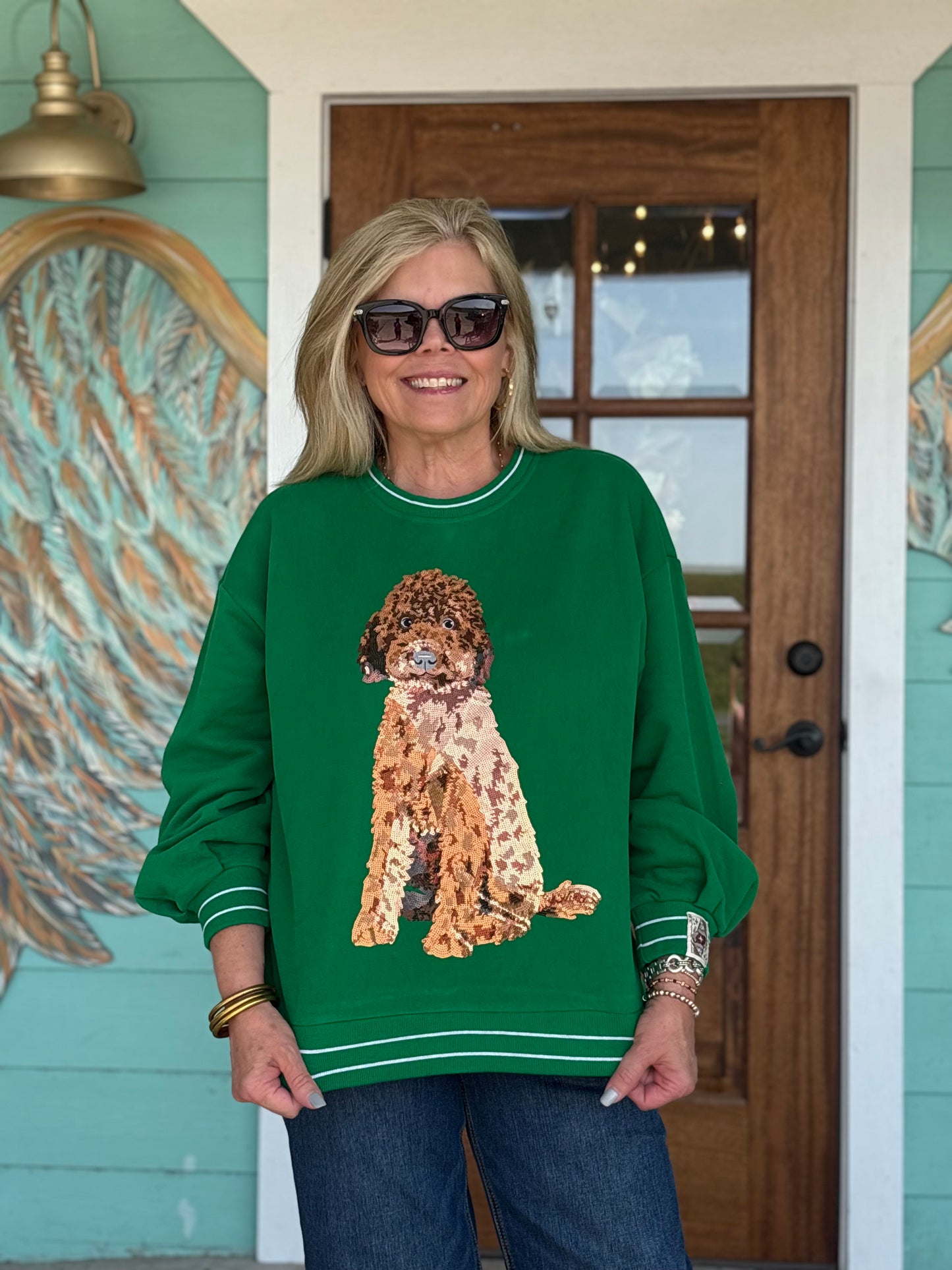 Queen of Sparkles Goldendoodle Sweatshirt
