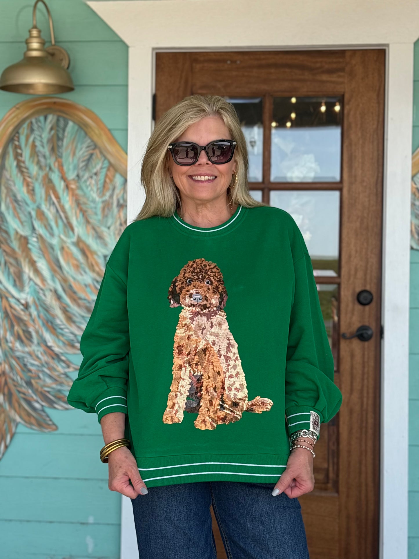 Queen of Sparkles Goldendoodle Sweatshirt