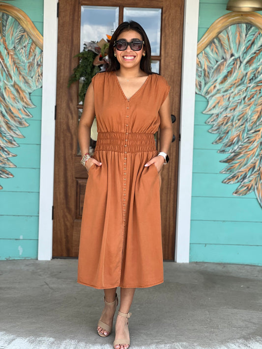 Belgian Persa Tencel Midi Dress