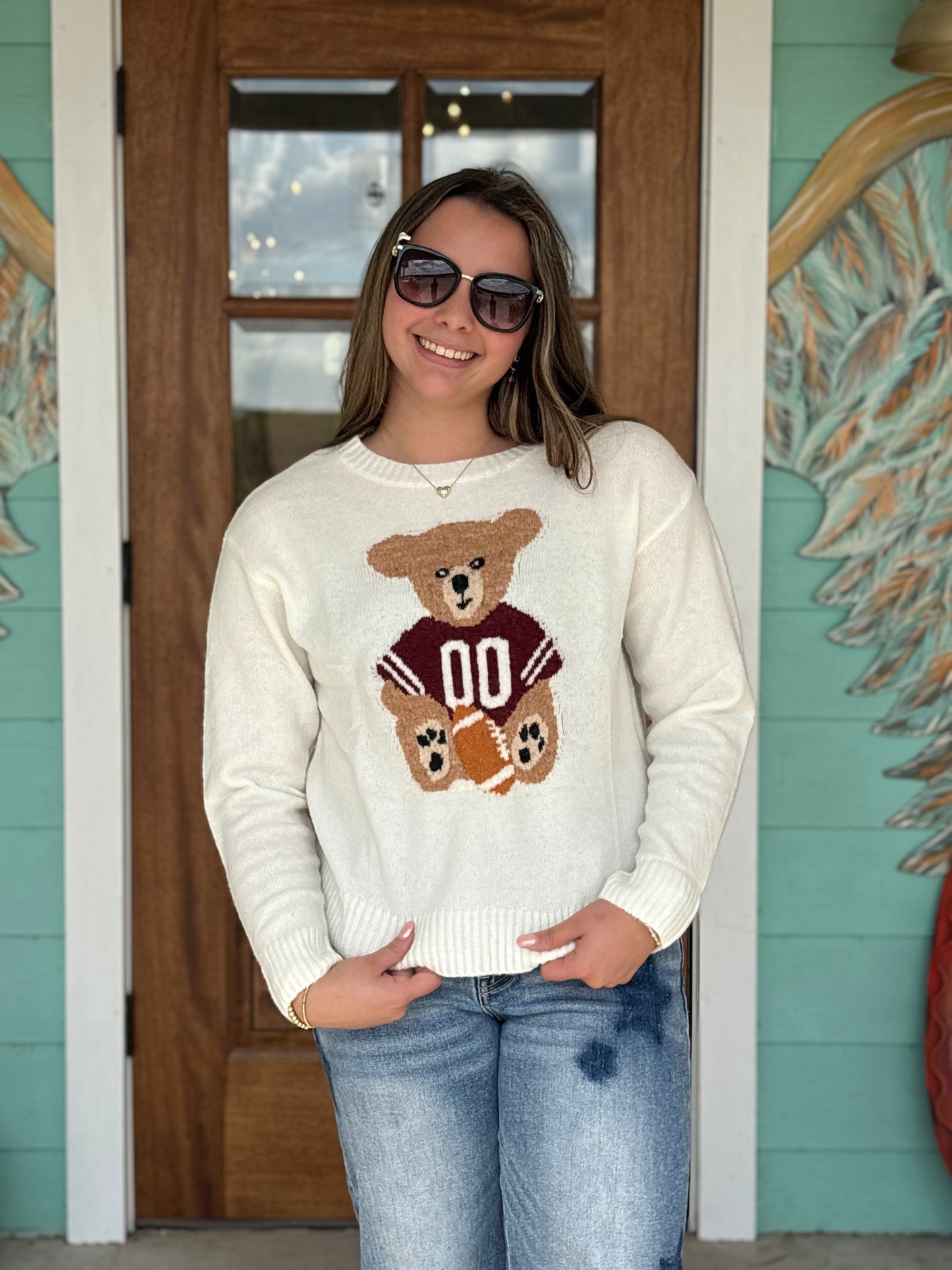 Anastasia Bear Football Sweater