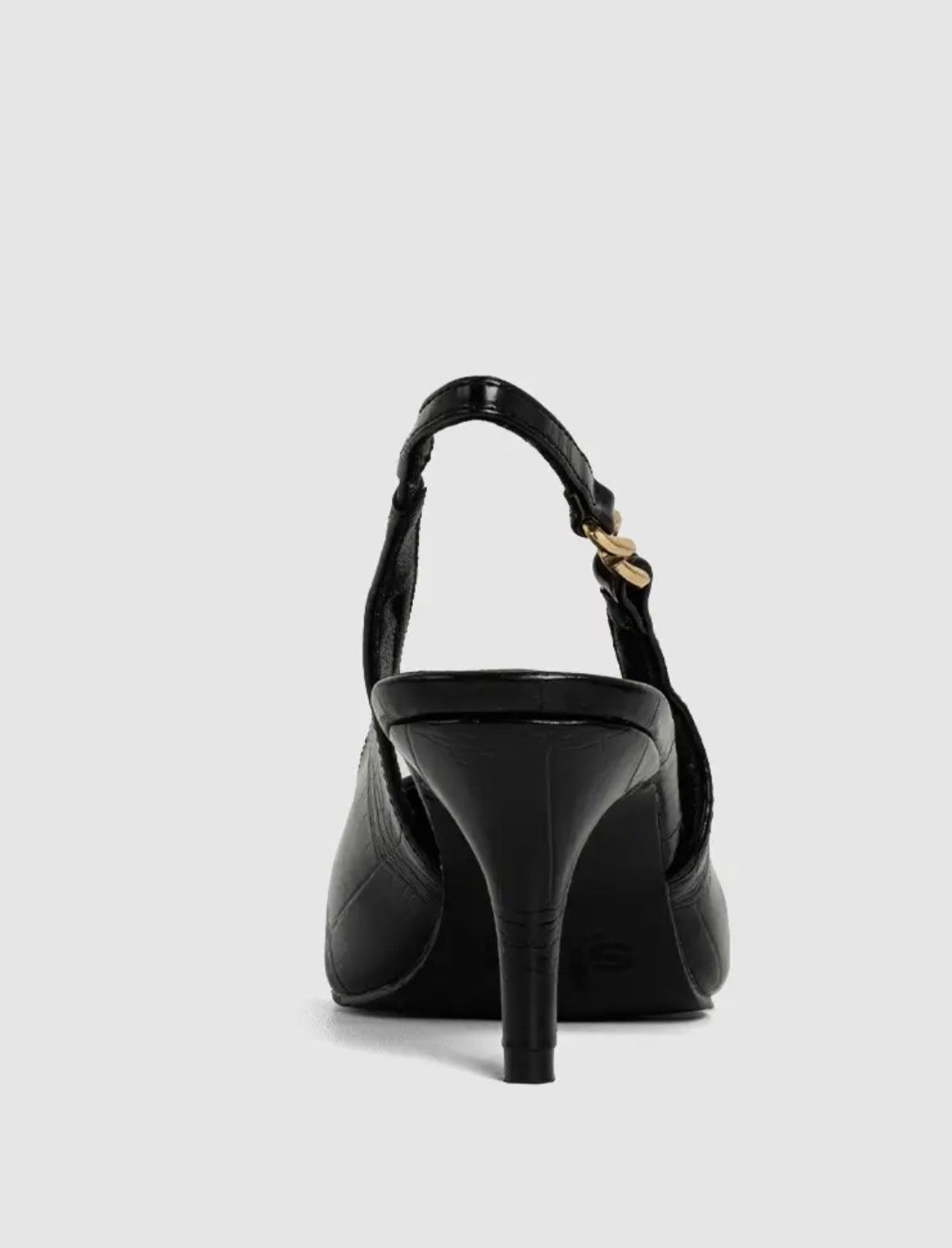 ShuShop Nigella Black Croco Heels