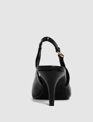ShuShop Nigella Black Croco Heels